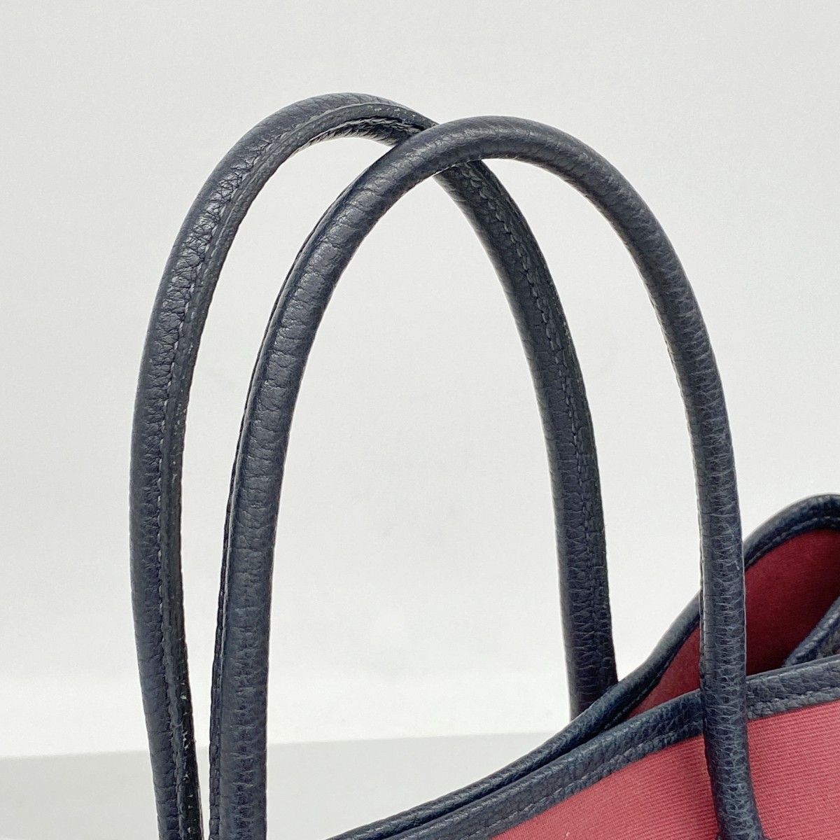 Hermes Tote Garden Party TPM Toile Officier Black Red Silver — view 8