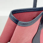 Hermes Tote Garden Party TPM Toile Officier Black Red Silver — view 7