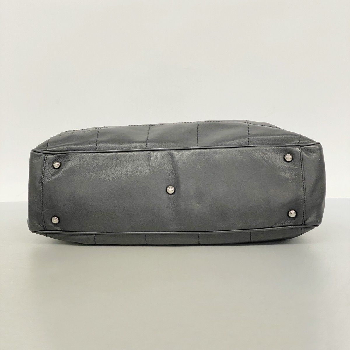 Chanel Handbag Choco Bar Lambskin Black Silver — view 3
