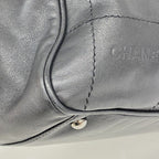 Chanel Handbag Choco Bar Lambskin Black Silver — view 6