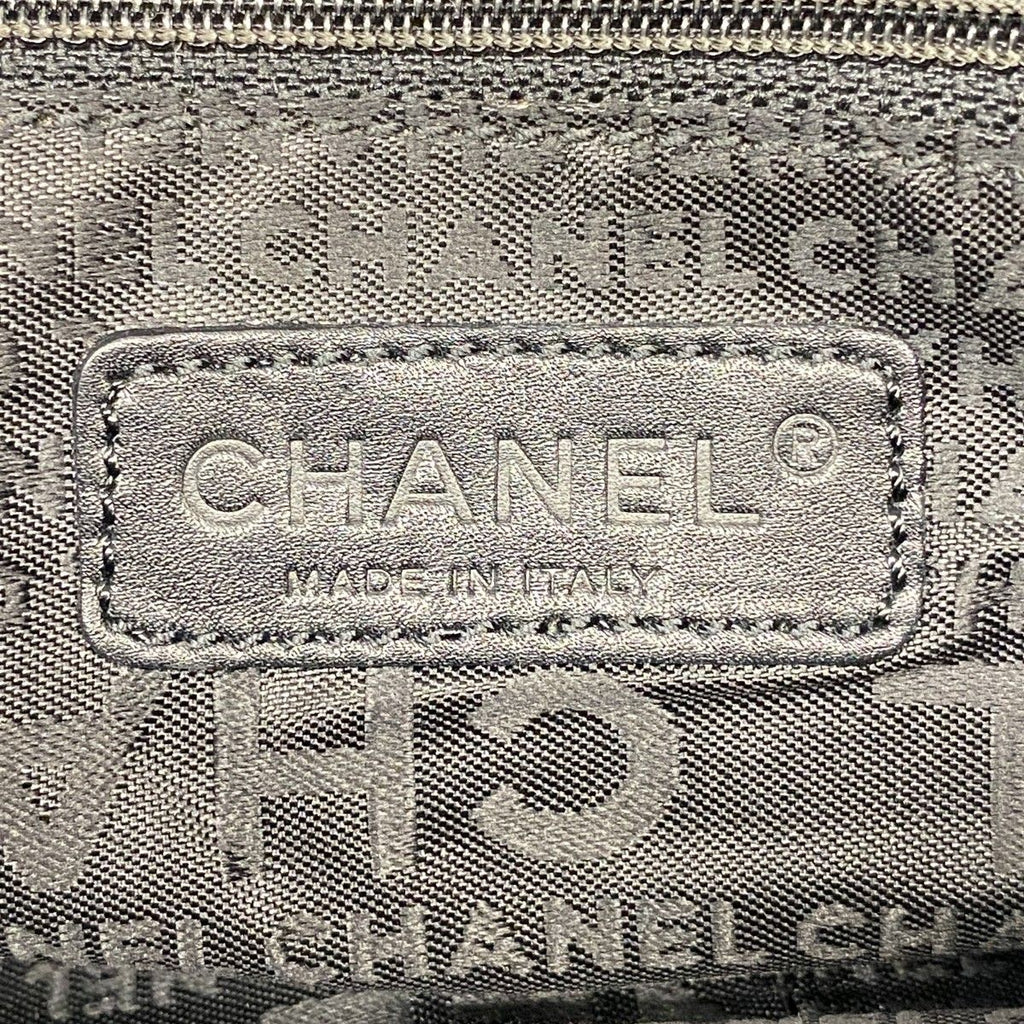 Chanel Handbag Choco Bar Lambskin Black Silver — view 5
