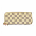 Louis Vuitton Wallet Damier Azur Portefeuille Clemence White