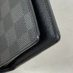 Louis Vuitton Wallet Damier Graphite Portefeuille Brazza Black — view 6