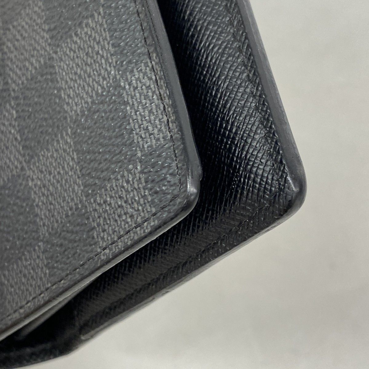 Louis Vuitton Wallet Damier Graphite Portefeuille Brazza Black — view 6