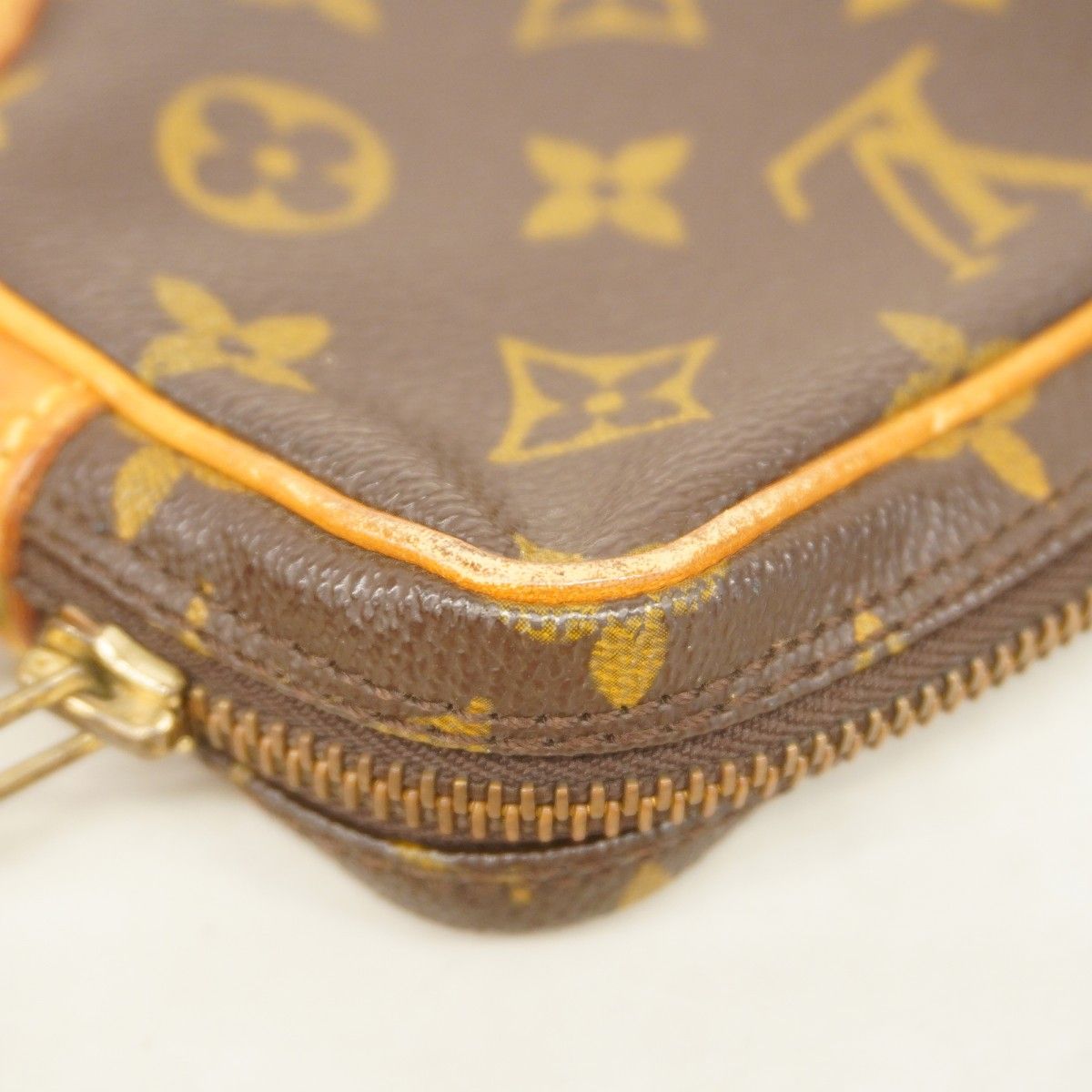 Louis Vuitton Clutch Monogram Marly Dragonne PM Brown — view 6