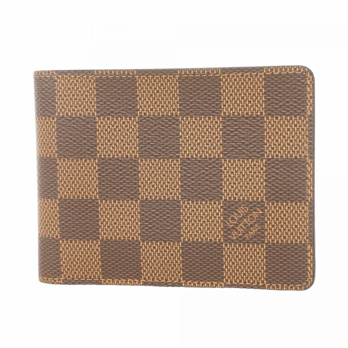 Louis Vuitton Billfold Damier Portefeuille Calf Ebene Wallet