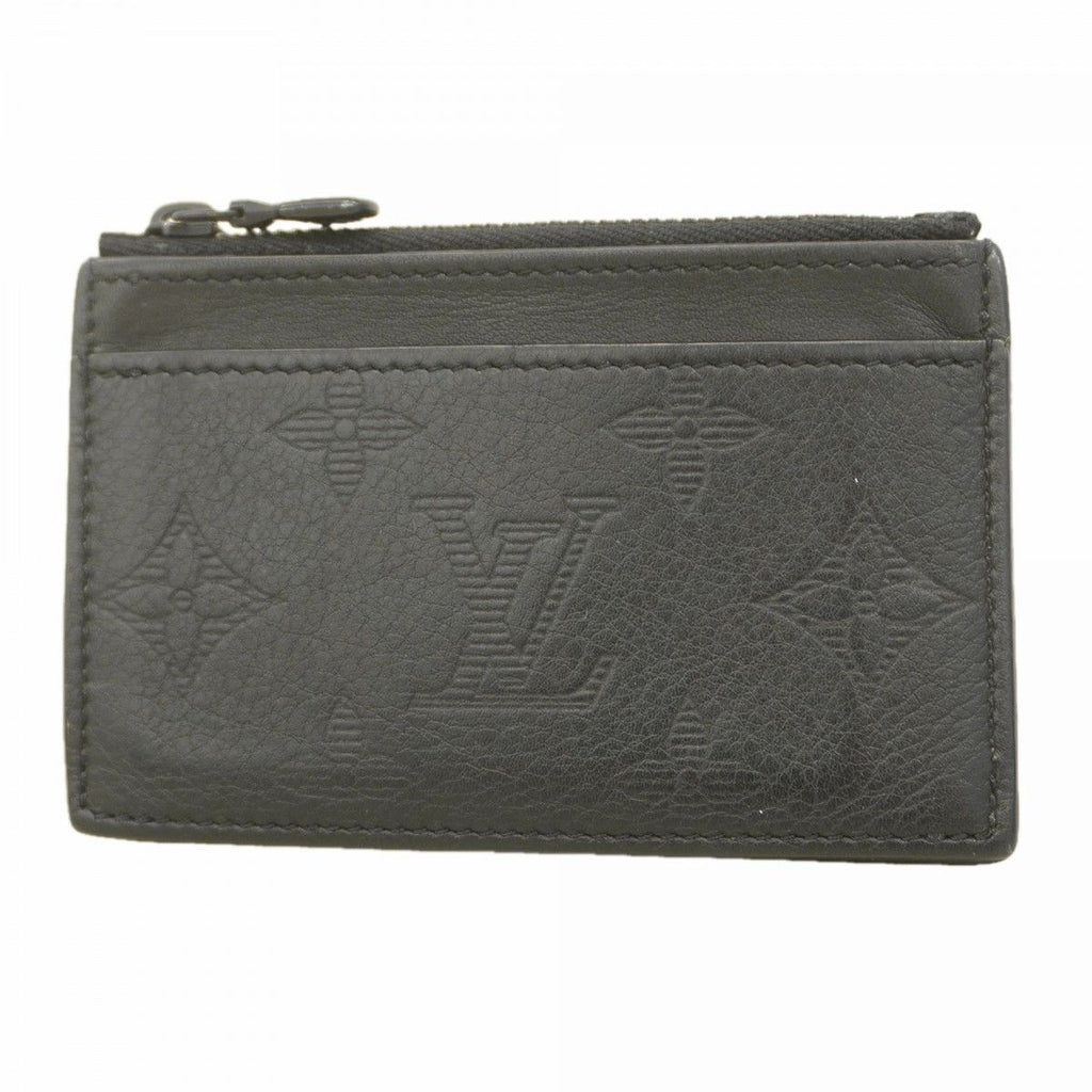 Louis Vuitton Coin Case Monogram Shadow Compact Card Holder Black
