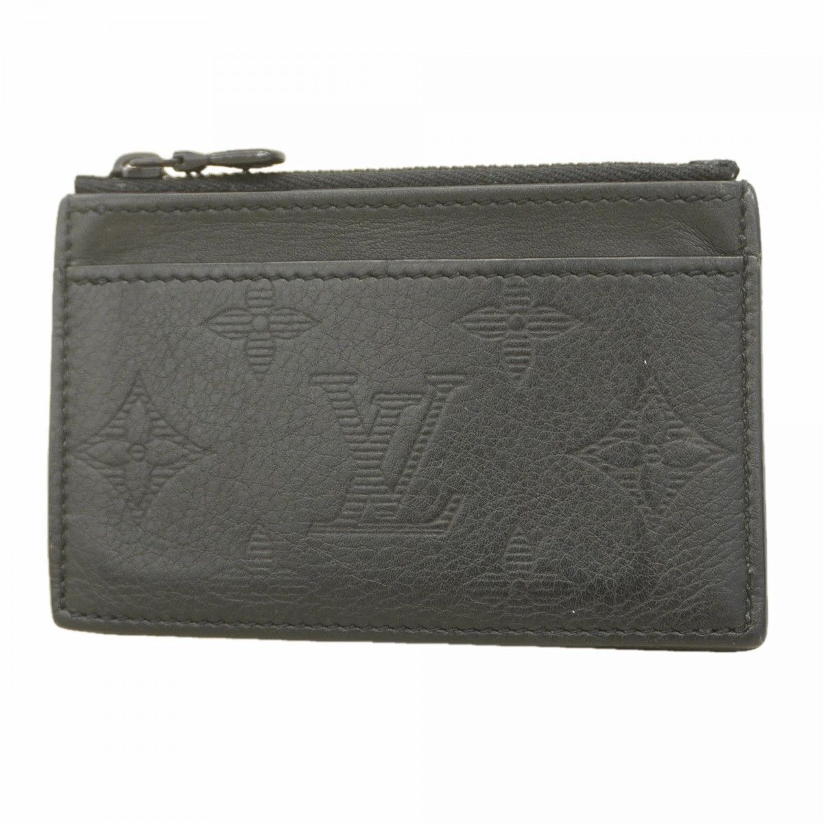Louis Vuitton Coin Case Monogram Shadow Compact Card Holder Black