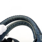 Prada Tote Canapa Denim Blue Gold 2-Way — view 8