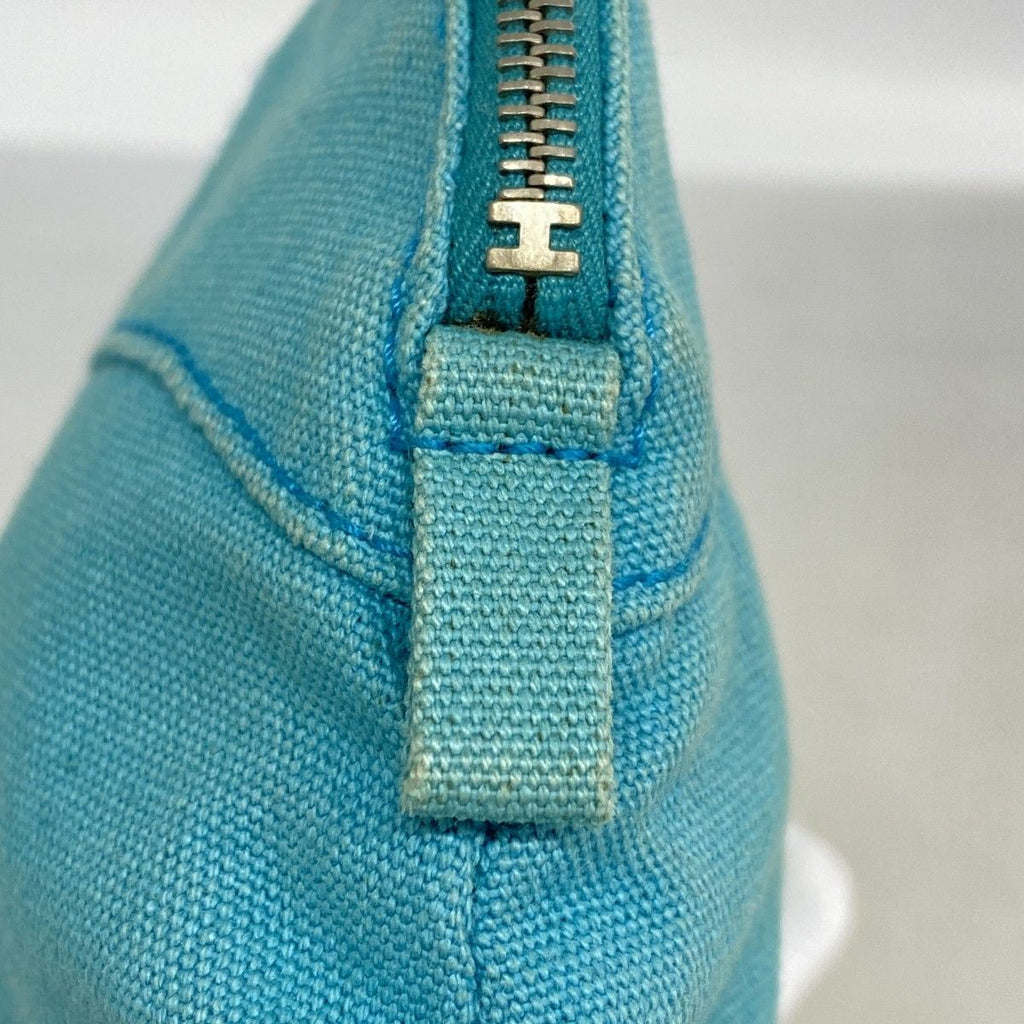 Hermes Pouch Bolide Canvas Blue Silver — view 7