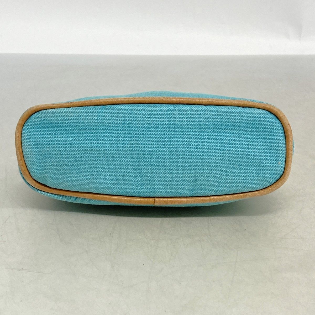 Hermes Pouch Bolide Canvas Blue Silver — view 3