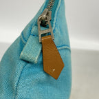 Hermes Pouch Bolide Canvas Blue Silver — view 8