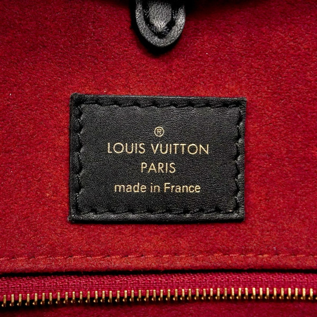 Louis Vuitton Tote Monogram Empreinte Bicolor On The Go MM Black Beige 2-Way — view 5