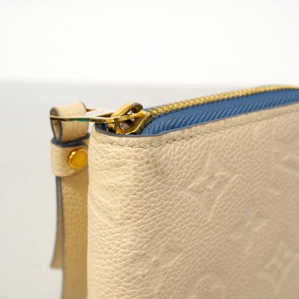 Louis Vuitton Wallet Monogram Empreinte Bicolor Zippy Blue Jean Cream — view 6