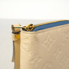 Louis Vuitton Wallet Monogram Empreinte Bicolor Zippy Blue Jean Cream — view 6