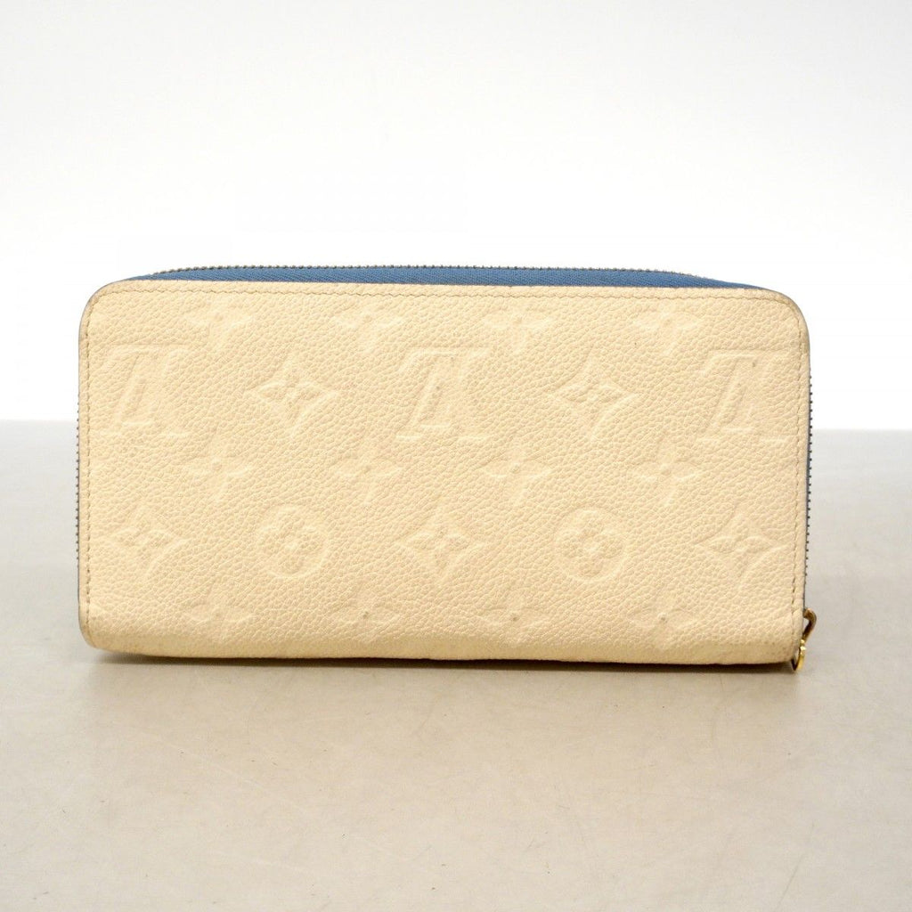 Louis Vuitton Wallet Monogram Empreinte Bicolor Zippy Blue Jean Cream — view 8