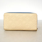 Louis Vuitton Wallet Monogram Empreinte Bicolor Zippy Blue Jean Cream — view 8