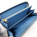 Louis Vuitton Wallet Monogram Empreinte Bicolor Zippy Blue Jean Cream — view 3