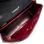 Chanel Shoulder Bag Quilted Lambskin Black Gold — view 4