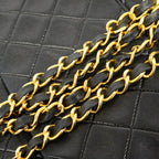 Chanel Shoulder Bag Quilted Lambskin Black Gold — view 9
