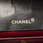 Chanel Shoulder Bag Quilted Lambskin Black Gold — view 5