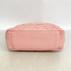 Chanel Shoulder Bag Quilted Caviar Leather Pink Gold — view 3
