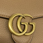 Gucci Wallet GG Marmont Leather Beige Brown Gold — view 6