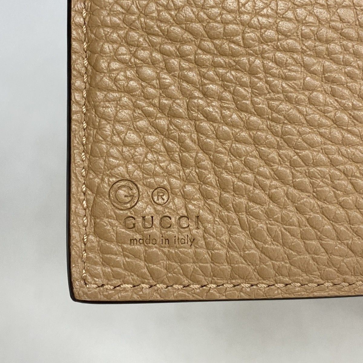 Gucci Wallet GG Marmont Leather Beige Brown Gold — view 4