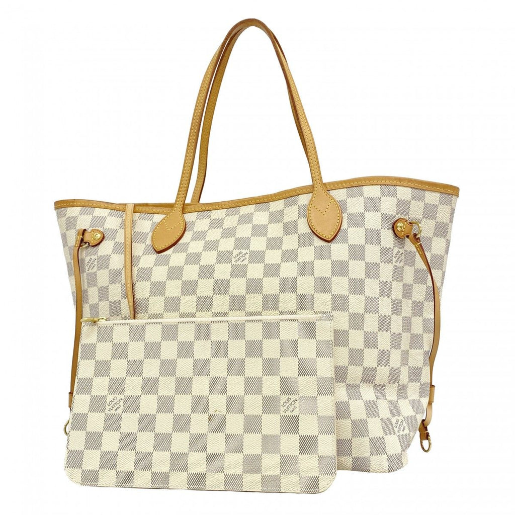 Louis Vuitton Tote Damier Azur Neverfull MM White