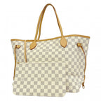 Louis Vuitton Tote Damier Azur Neverfull MM White