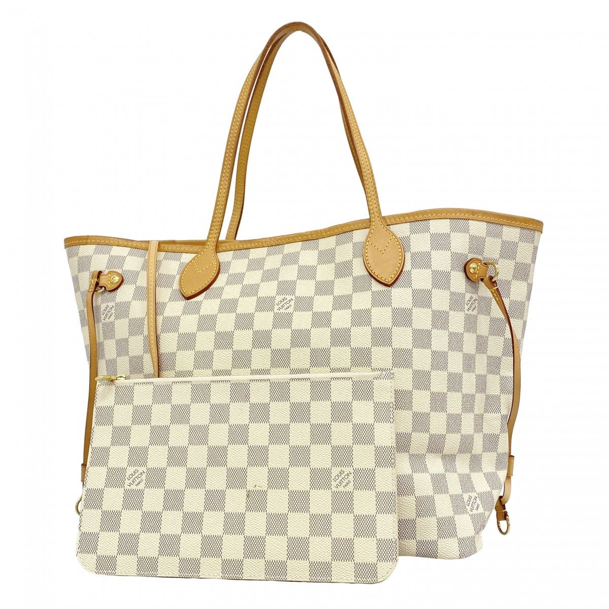 Louis Vuitton Tote Damier Azur Neverfull MM White