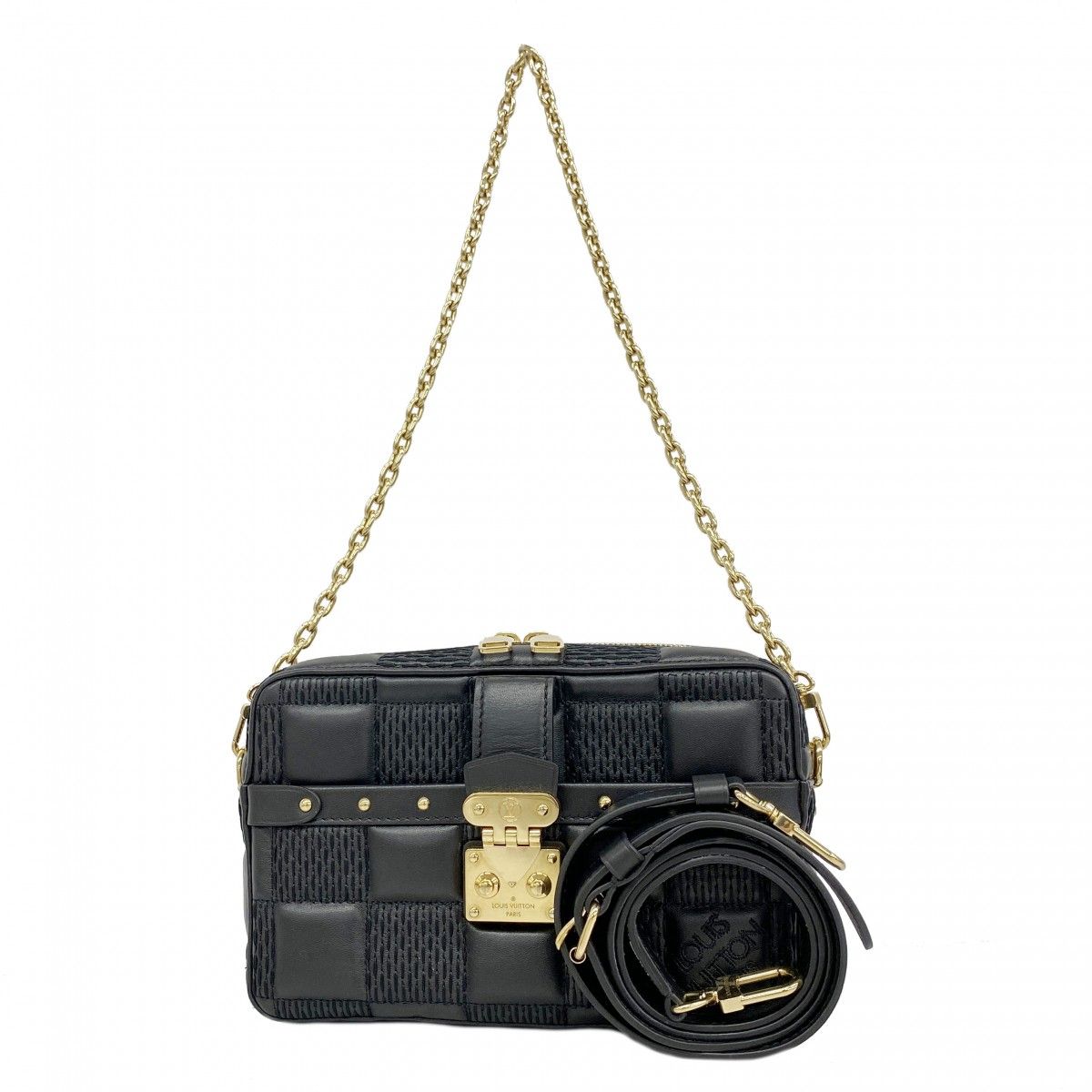 Louis Vuitton Shoulder Bag Pochette Troca Black Cles Diss