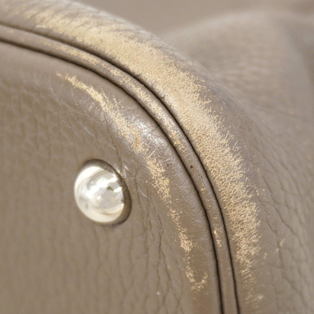 Hermes Handbag Bolide 35 Taurillon Clemence Etain Silver 2-Way — view 6