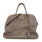 Hermes Handbag Bolide 35 Taurillon Clemence Etain Silver 2-Way