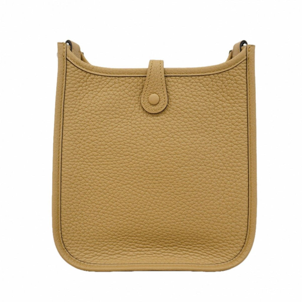 Hermes Shoulder Bag Evelyne TPM Taurillon Clemence Pushier Silver — view 7