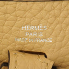 Hermes Shoulder Bag Evelyne TPM Taurillon Clemence Pushier Silver — view 5
