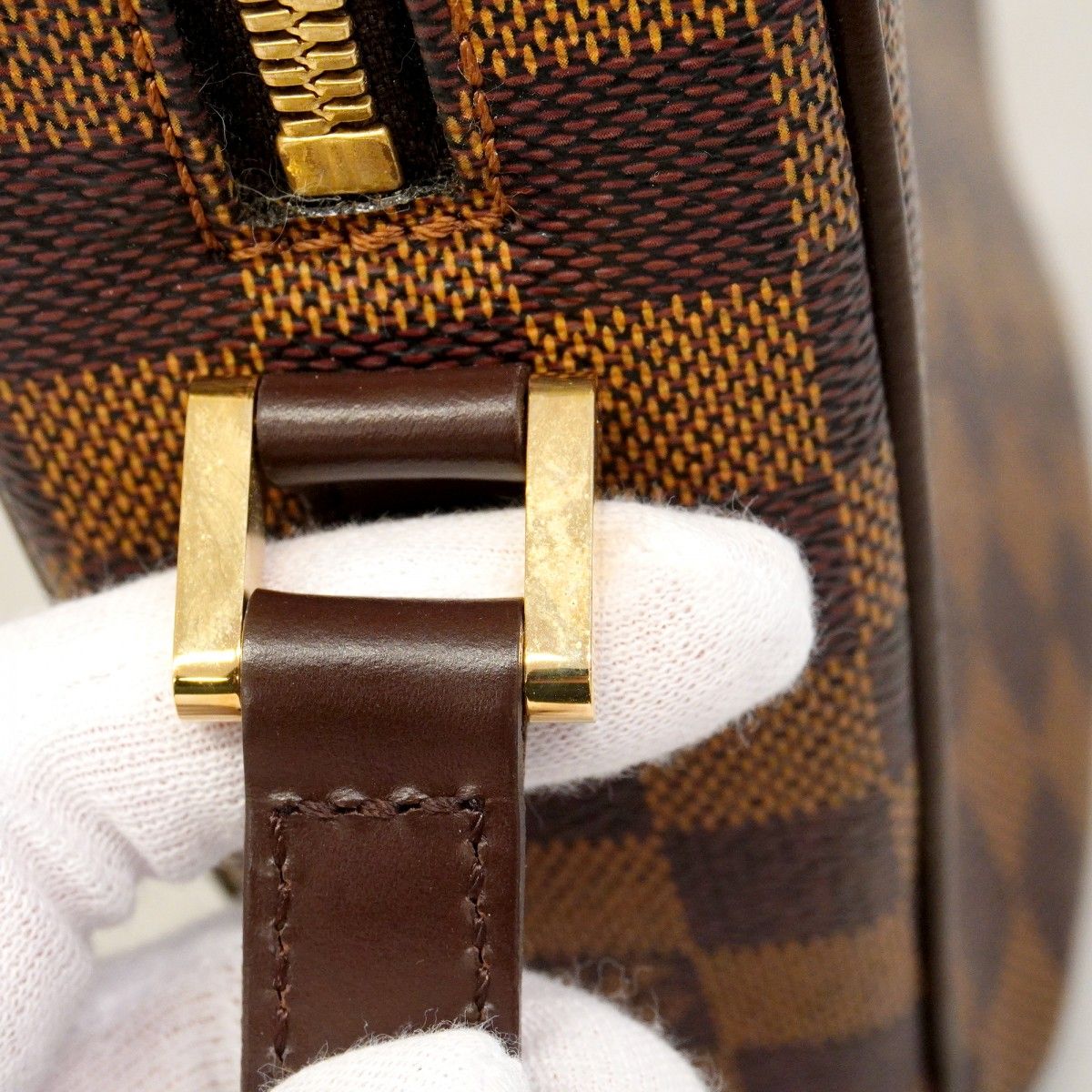 Louis Vuitton Shoulder Bag Damier Ipanema PM Ebene — view 7
