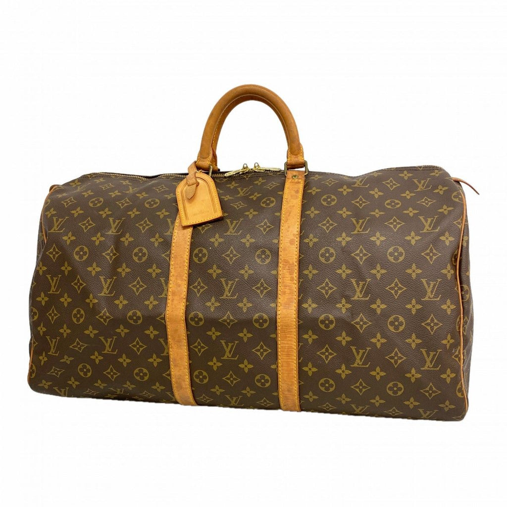 Louis Vuitton Boston Bag Monogram Keepall 55 Brown