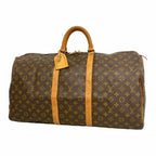 Louis Vuitton Boston Bag Monogram Keepall 55 Brown