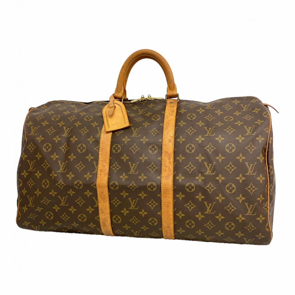 Louis Vuitton Boston Bag Monogram Keepall 55 Brown
