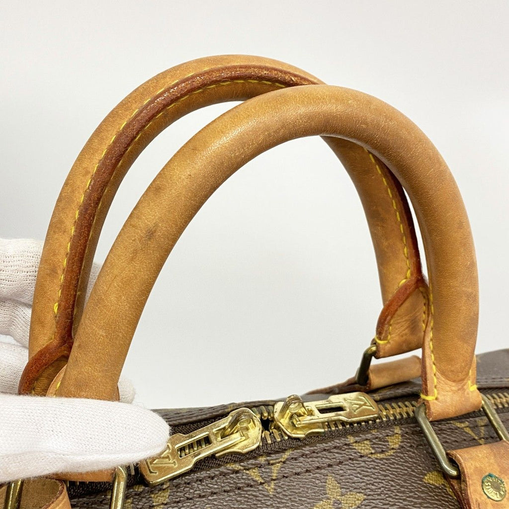 Louis Vuitton Boston Bag Monogram Keepall 55 Brown — view 8