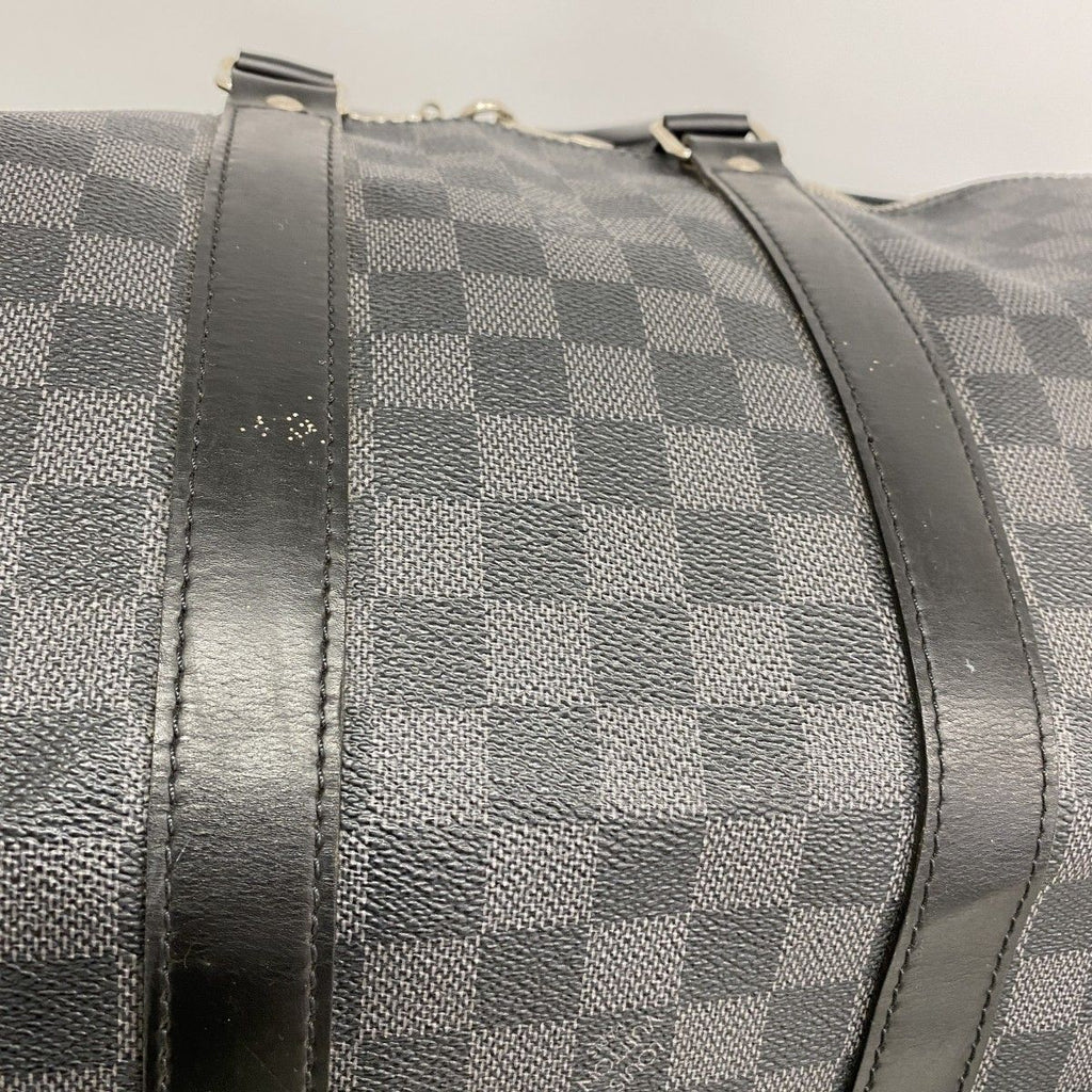 Louis Vuitton Boston Bag Damier Graphite Keepall Bandouliere 45 Black — view 7