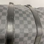 Louis Vuitton Boston Bag Damier Graphite Keepall Bandouliere 45 Black — view 7
