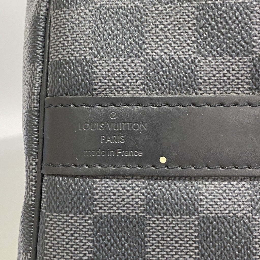 Louis Vuitton Boston Bag Damier Graphite Keepall Bandouliere 45 Black — view 5
