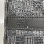 Louis Vuitton Boston Bag Damier Graphite Keepall Bandouliere 45 Black — view 5