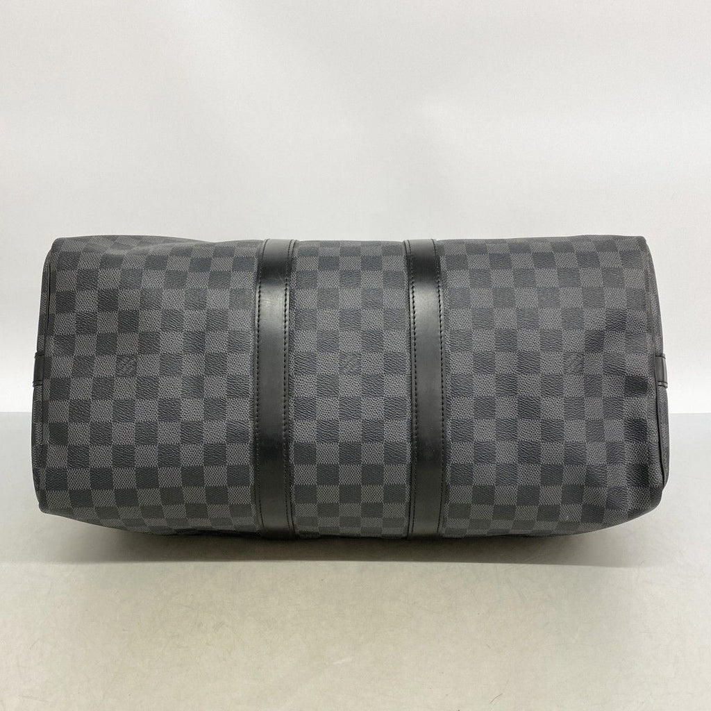 Louis Vuitton Boston Bag Damier Graphite Keepall Bandouliere 45 Black — view 3