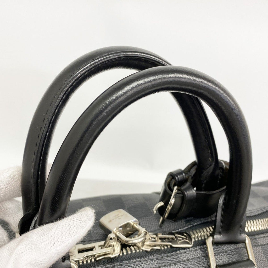 Louis Vuitton Boston Bag Damier Graphite Keepall Bandouliere 45 Black — view 8