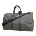 Louis Vuitton Boston Bag Damier Graphite Keepall Bandouliere 45 Black