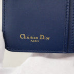 Dior Wallet Cannage Leather Blue Gold — view 5