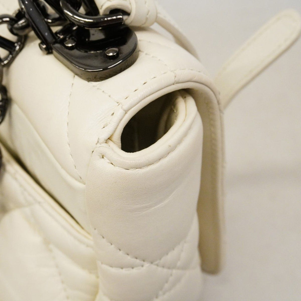 Dior Shoulder Bag Cannage Caro Leather White — view 7